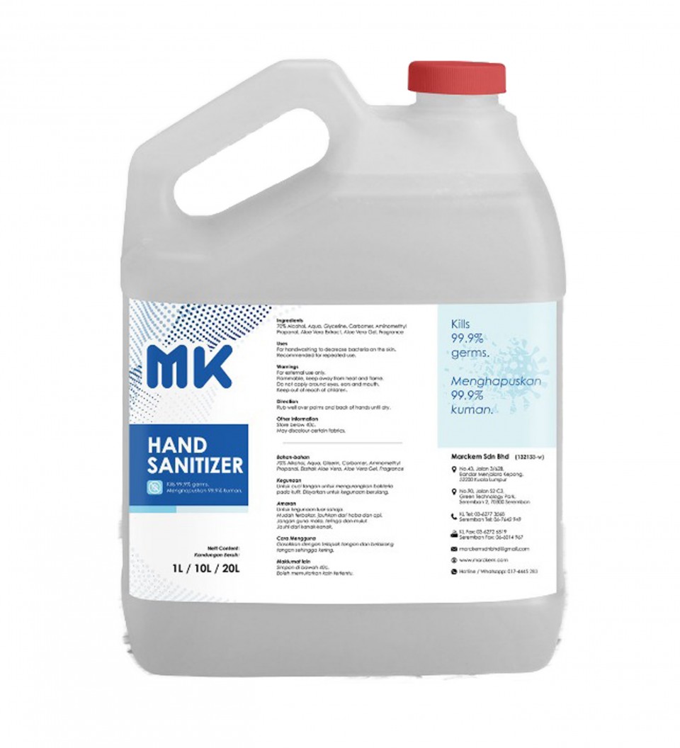 MK Hand Sanitizer Gel / Liquid - 5L