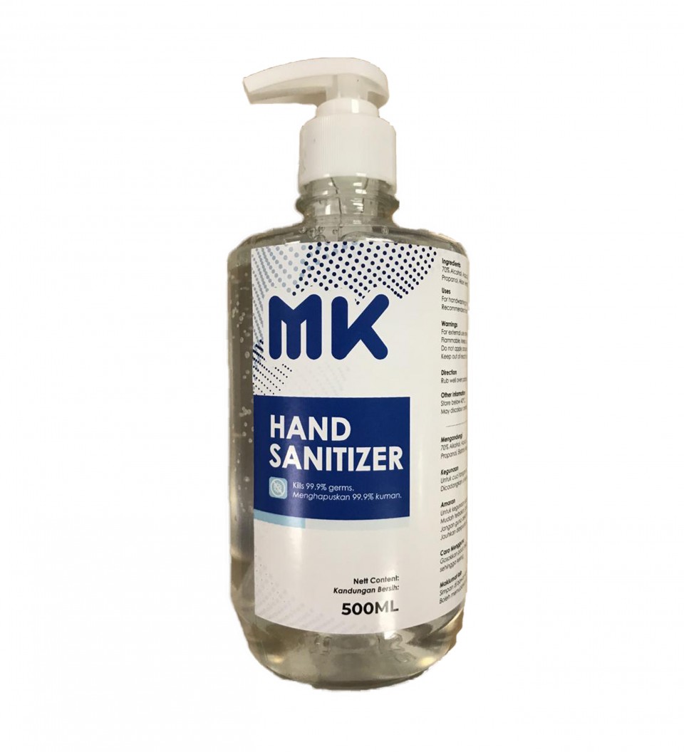 MK Hand Sanitizer Pump Gel - 500ml