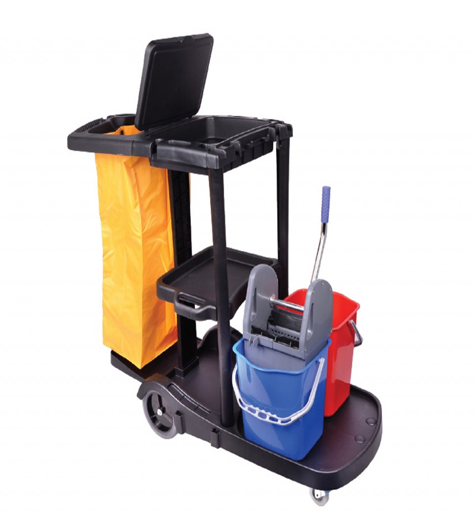MK Multi-Functional Black Janitor Cart
